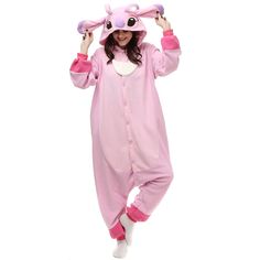 PRICES MAY VARY. Soft and comfortable.it keeps warm in autumn and winter and a better choice for carnival costume. The Animal Stitch Onesie is comfortable and suitable for both men and women, can be worn at home, staying in the couch and enjoying leisure with the family. Occasion: Halloween, Christmas, Children’s Party, Carnival, Costume, Ball Mask, Birthday Game. Many animal style, very friendly, The animal suit has a sweet face, makes your dreams become reality costume! Please check the size c Adult Onesie Costume, Pyjamas Onesie, Adult Onesie Pajamas, Lilo Und Stitch, Funny Pajamas, Onesie Costumes, Animal Onesie, Animal Pajamas, Pink Stitch