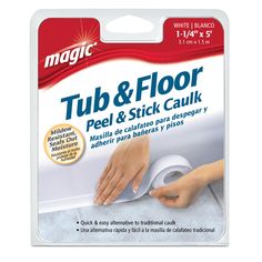 magic tub & floor peel and stick caulk, white 1 / 4 x 3 '