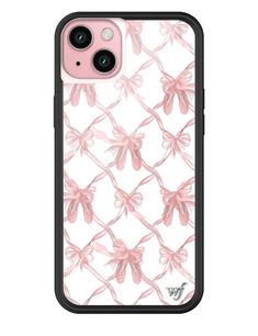 an iphone case with pink flowers on it