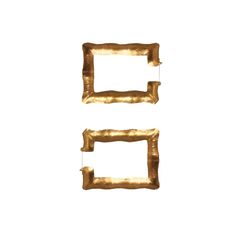 MEDIUM RECTANGLE BAMBOO - METALIC GOLD - Seville Michelle Luxury Metal Jewelry With Gold-tone Hardware, Gold Bamboo Earrings, Bamboo Earrings, Italian Leather, Gold Metal, Leather, Gold