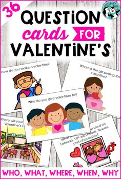 valentine's day question cards for kids to help them understand what they are doing