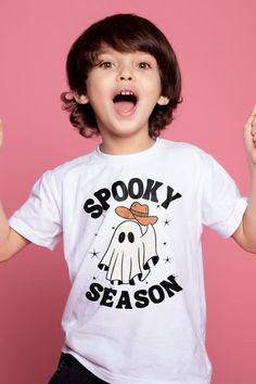 Spooky Season 180gsm Unisex Kid’s T-shirt Drop Shipping Products, Shipping Products, Trendy Prints, Cool Graphic Tees, The Kid, Drop Shipping, Spooky Season, Vintage Prints, Cool Kids