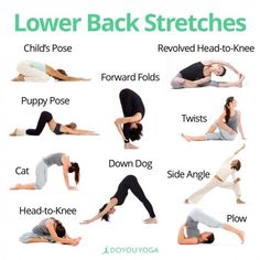 yoga poses for lower back stretches are very easy to do and can be done in minutes