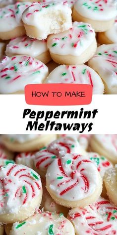 how to make peppermint merivas cookies with white frosting and green sprinkles