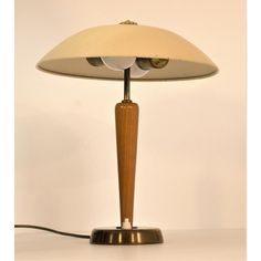 a lamp that is on top of a table