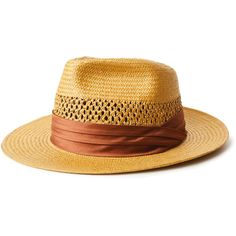 Product image of the Goodman Straw Fedora in the color copper. Made of straw with a brown satin band. Crown Pattern, Afternoon Sun, Straw Fedora, Open Weave, Brim Hat, Caps For Women, Straw Hat, Giving Up, Basket Weaving