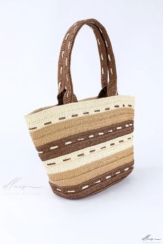 Elluis - Tropical Inspired Woven Beach Bag Vacation Pouch Shoulder Bag With Removable Pouch, Beach Season Tote Bag With Handles, Brown Bag With Adjustable Strap For Beach Season, Beach Season Bag With Braided Double Handles, Beach Season Bags With Braided Double Handles, Vacation Satchel With Removable Pouch In Bucket Shape, Brown Pouch Shoulder Bag For Beach Season, Braided Handle Shoulder Bag For Beach Season, Vacation Bucket Satchel With Removable Pouch