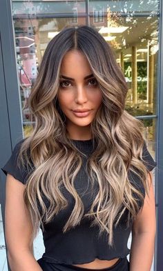 Baylage Hair, Rambut Brunette, Kadeřnické Trendy, Brown Hair Looks, Brown Hair Inspo, Ombre Hair Blonde, Brunette Hair With Highlights, Balayage Hair Dark, Vlasové Trendy