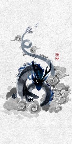 Two Dragons Drawing, Chinese Painting Dragon, Japanese Dragon Painting, Dragon Art Drawing, Dragon Japanese Tattoo, Chinese Dragon Painting, Japanese Dragon Art, Tattoo Japonais