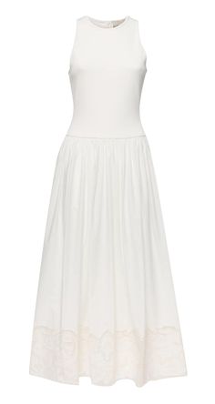 Find ALEMAIS Alémais Pegasus Embroidered Cotton Poplin Midi Dress on Editorialist. Material: 100% cotton. Care instructions: dry clean. Made in China. Designer color name: Ivory. Closure: zipped back. Color Name, White Midi Dress, Made In China, Embroidered Design, Color Names, Cotton Poplin, Midi Length, Color Design, Care Instructions