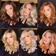 (12 Colors!) Angelique Partial Monofilament Wig 21-23 *Final Sale* – SophiaRene Boutique Balayage Colors, Monofilament Wigs, Balayage Color, Blonde Hair Inspiration, Natural Hair Growth, Synthetic Lace Front Wigs, Sample Sale, Full Lace Wig, Color Swatches