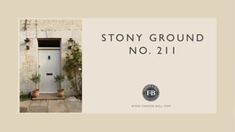 a white door with the words stony ground no 21