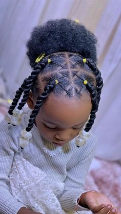 Simple Toddler Hairstyles, Toddler Hairstyles Girl Black, Twist Hairstyles For Kids, Quick Toddler Hairstyles Black, Kids Hair Styles, Wavy Hair Hairstyles, Hairstyles For Wavy Hair