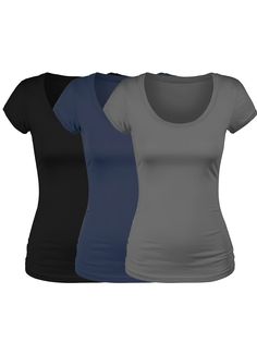 PRICES MAY VARY. 95 percent Cotton 5 percent Spandex quality soft tee for stretchiness and comfot Slim fit runs small and recommended to size up Scoop neck and short sleeves perfect for the hot Summer days Light weight fabric great for layering Machine or hand cold wash gentle cycle dry flat Women's active basic comfortable t shirt. Basic short sleeve scoop neck tee shirt with exceptional quality and value! Fits as expected when you go 1 size up. It provides plenty of room for comfort. You can w Trending Tops For Women, Trending Tops, T Shirt Basic, Trending Clothes, 95 Percent, Basic Shorts, Scoop Neck Tee, Animal Sketches, Khaki Color