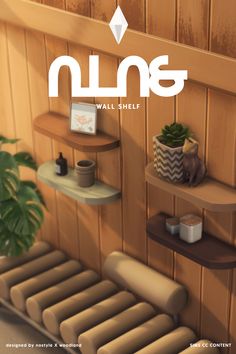 an image of a magazine cover with shelves and plants on the wall next to it