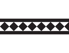 a black and white border with triangles on it