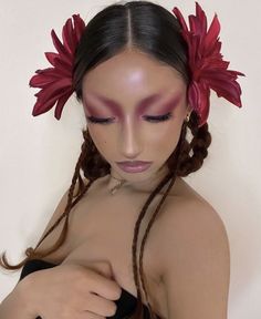 Trippy Makeup, Unique Makeup Looks, 25th Bday, Tropical Girl, Makeup Portfolio, Bday Shoot, Ethereal Makeup, Unique Makeup, Dope Makeup