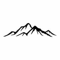 a black and white drawing of mountains