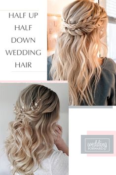 Hair Dos For Wedding, Prom Hair Medium, Half Updo Hairstyles, Half Up Half Down Hair Prom, Wedding Hairstyles Medium Length