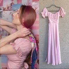 Rose Pink Satin Puff Sleeve Belted Oralie Midi Dress Sz Romantic, Wedding Guest This Dress Is Basically Identical To The Petal & Pup Oralia Dress Pink Fitted Midi Dress With Puff Sleeves, Pink Midi Dress With Fitted Bodice For Brunch, Feminine Pink Dress With Ruched Bodice, Feminine Pink Midi Dress With Sweetheart Neckline, Pink Midi Dress With Sweetheart Neckline, Pink Fitted Midi Dress With Ruched Bodice, Pink Short Sleeve Ruched Midi Dress, Pink Ruched Short Sleeve Midi Dress, Feminine Pink Puff Sleeve Midi Dress