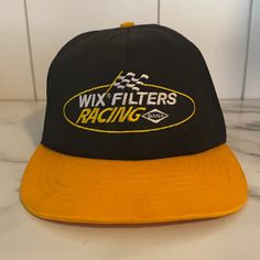 Vintage Stylemaster Wix Filters Racing Hat Embroidered Snapback Made In Usa Preowned, Displayed Never Worn Accessories Vintage, Vintage Accessories, Yellow Black, Black N Yellow, Accessories Hats, Made In Usa, Mens Accessories, Man Shop, Hats