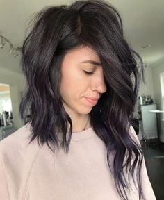 Womens Long A Line Haircut, Choppy Assymetrical Bob, Medium Choppy Haircuts For Thick Hair, Asymmetrical Medium Length Hair, Tapered Shag Haircut, Asymetrical Haircut Edgy With Bangs, Assymetrical Lob Haircut, Asymmetrical Haircut Long, Asymetrical Haircut Edgy Bob