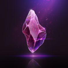 an abstract purple diamond on a black background