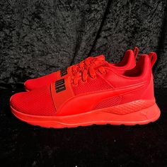 Puma High Risk Red Size 11 Training Shoe,, Brand New With Box,, Bright Red Shoe Like Rihanna,, Great Training Shoe Red Puma Training Sneakers, Red Puma Sneakers For Training, Red Puma Sneakers For Sports, Shoes Puma, High Risk, Puma Shoes, Pumas Shoes, Red Shoes, Training Shoes