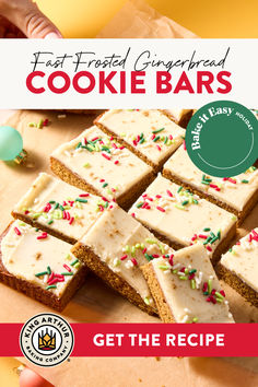 Soft and moist, these gingerbread bars are like frosted gingerbread cookies but require much less time, effort, and equipment. Bake some for your holiday table, year after year. Gingerbread Brownies, Gingerbread Bars, Gingerbread Cookie Bars, Frosted Gingerbread, All Things Gingerbread, Gingerbread Recipe, King Arthur Flour