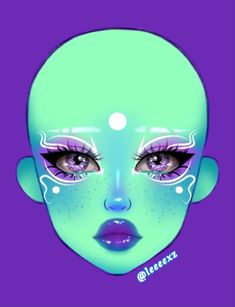 Face Charts, Cute Eye Makeup, Makeup Face Charts, Face Paint Makeup, Graphic Makeup, Halloween Makeup Inspiration