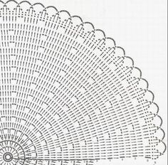 an intricate crochet doily is shown in black and white, as well as the