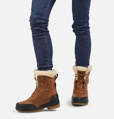 Quarry color Sorel Tivoli Iv, Timberland Winter Boots, Sorel Tivoli, Leather Snow Boots, Waterproof Leather Boots, Sorel Boots, Sorel Womens, Wedge Boots, Waterproof Boots