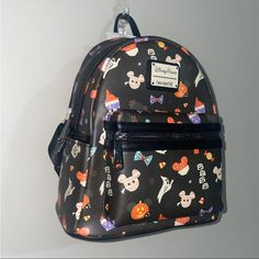 2021 Disney Parks Loungefly Halloween Snacks Mini Backpack With Original Tags - Never Used Pet Free Smoke Free Home Black Disney Backpack For Halloween, Black Backpack For Theme Park, Disney Halloween Backpack For Disney Trips, Black Disney Bag For Theme Park, Black Disney-style Bag For Theme Park, Black Disney Style Bag For Theme Park, Black Backpack For Theme Parks, Themed Black Backpack For Theme Parks, Black Disney Backpack For Disney Fan Events