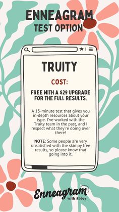 A 15-minute test that gives you in-depth resources about your type. I've worked with the Truity team in the past, and I respect what they're doing over there!   NOTE: Some people are very unsatisfied with the skimpy free results, so please know that going into it.  @truitylabs Holland Code, Free Personality Test, Career Assessment, Personality Assessment, Personality Tests, Private Company, Personality Test