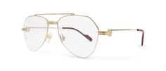 No one does luxury quite like Cartier. Versatile elegance shows through in each design, using luxe materials to create high fashion looks you’ll want to wear…everywhere. This new Première de Cartier eyeglass features gilded aviator styling with slender rims and a double bridge silhouette. Seemingly minimal, on closer look you’ll spot the iconic C de Cartier hinge temples inspired by Cartier's historic catalogue and a logo plaque engraved on the temple tip. Made of titanium, these frames are a gr Bridge Silhouette, High Fashion Looks, Engraved Plaque, Love Frames, Aviator Style, Contemporary Luxury, For Your Eyes Only, Reading Glasses, A Logo