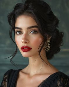 Get Party-Ready with Stunning Hair and Makeup – Annie Shah Gorgeous Wedding Makeup, Asian Bridal Makeup, Wedding Makeup Tutorial, Red Lip Makeup, Braut Make-up, Glam Look, Dress Hairstyles, Bride Makeup, Bridal Hair And Makeup