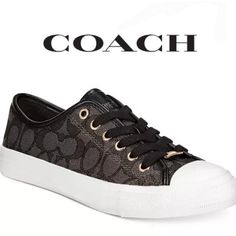 Coach Black Sneakers! New Size- Us9b Eur 39 Tenis Coach, Coach Shoes Women, Coach Sneakers, Black Sneakers, Coach Shoes, Stylish Shoes, Womens Shoes Sneakers, New Color, Stylish Outfits