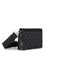 LOUIS VUITTON® - Gaston Wearable Wallet - Monogram Eclipse Reverse Luxury Rectangular Wallets With Logo, Luxury Black Wallet With Logo, Luxury Rectangular Wallet With Logo, Designer Black Wallet In Monogram Canvas, Black Monogram Canvas Wallet For Everyday Use, Black Monogram Canvas Wallet, Black Monogram Bags For Formal Occasions, Formal Black Monogrammed Bag, Formal Black Monogram Bag