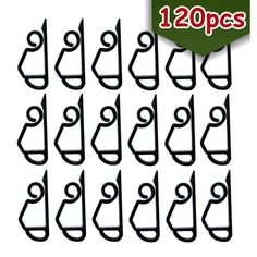 12 pairs of black metal hooks for sewing and crafting, each with the number one on