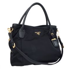 Prada 2way Handbag Nylon Leather Black Bags Prada, Prada Bags, Limited Time, Black Color, Prada, Bag Lady, Shoulder Bag, Handbags, Leather