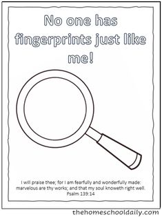 a magnifying glass with the words no one has fingerprints just like me