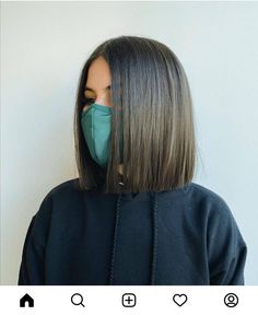 Straight Above Shoulder Hair, Bob Just Above Shoulders, Above Shoulder Length Hair Straight, Straight Hair Lob, Lob Straight Hair, Bob With Babylights, Shoulder Length Bob Hairstyles, Bob Pendek, One Length Hair