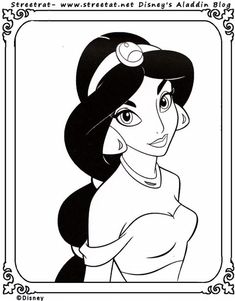 the princess from disney's poca and friends coloring page for kids to color