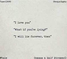 an old typewriter with the words i love you what if you're lying?