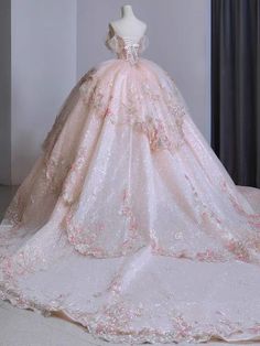 Blush Pink Quinceanera Dresses Elegant, Pink Debut Gown, Big Poofy Dresses, Pink Sweet 16 Dresses, Pink Sweet 16 Dress, Debut Gown, Ball Gown Sweet 16, Debut Dresses, Quinceanera Themes Dresses