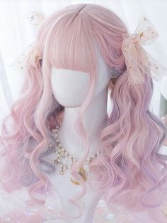 Macaroon Color Pink Purple Long Wavy Synthetic Wig With Bangs
Transform your look with our Macaroon Color Pink Purple Long Wavy Synthetic Wig With Bangs! Get a stunning, trendy hairstyle in seconds. The wavy texture and bangs add volume and dimension,... Wigs Pink, Cheap Wigs, Cosplay Hair, Kawaii Hairstyles, Wavy Curly Hair, Anime Hair, Sweet Lolita