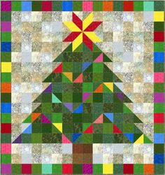 Playful Garland Quilt Pattern Quilted Christmas Tree, Christmas Quilt Blocks, Christmas Tree Quilt, Painted Barn Quilts, Christmas Quilt Patterns, Barn Quilt Designs, Scrappy Quilt Patterns, Texas Star, Barn Quilt Patterns