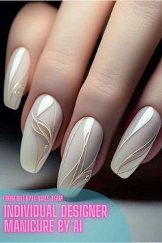 Wedding Nails Boho, Nail Art Patterns, Elegant Touch Nails, Summer Nails 2023, Nagellack Trends, Gold Nail Designs, Fancy Nails Designs, Gold Nail, Work Nails