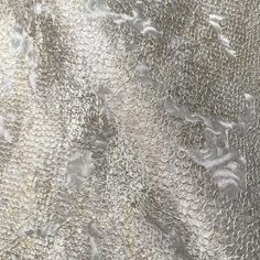 an up close view of silver fabric