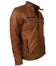 Leather Biker Jacket For Spring Outdoor, Spring Leather Biker Jacket For Outdoor, Rugged Leather Outerwear For Spring, Brown Leather Jacket With Padded Collar For Spring, Spring Brown Leather Jacket With Padded Collar, Trendy Leather Jacket, Fashion Leather Jacket, Motorbike Jackets, Casual Leather Jacket